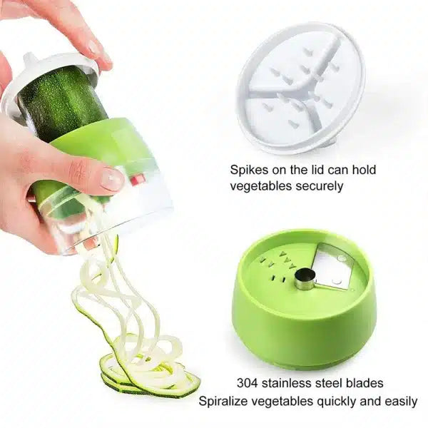 π₯ Vegetable Spiral Cutter | 4 in 1 Multi-Function Slicer
