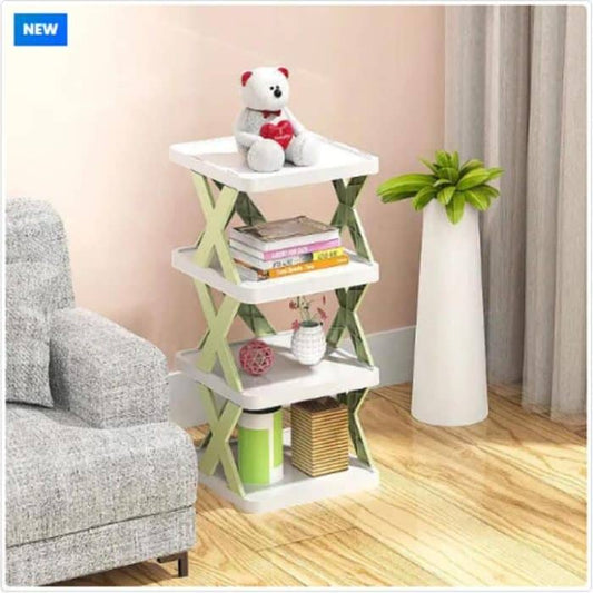 4 Layer X-Shaped Stackable Shoe Rack | Space-Saving Shoe Storage Organize