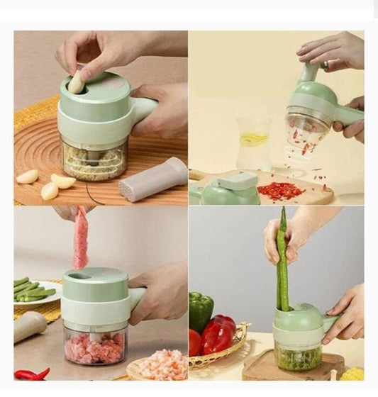 🍳 4 in 1 Electric Handheld Cooking Hammer | Vegetable Cutter Set & Food Chopper