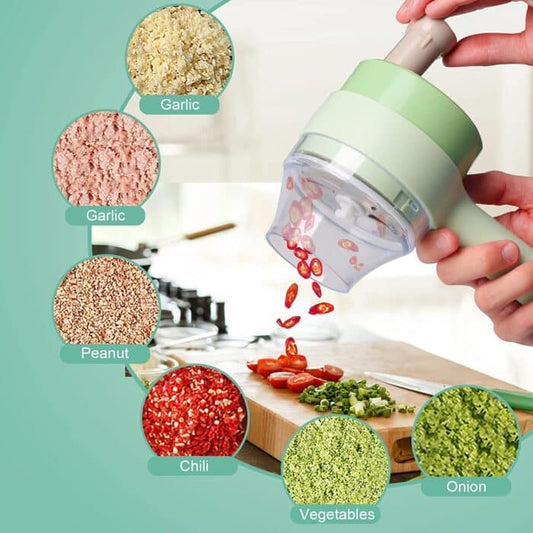 🍳 4 in 1 Electric Handheld Cooking Hammer | Vegetable Cutter Set & Food Chopper