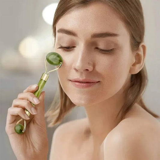 💚 Face Massager Roller | Natural Jade Stone